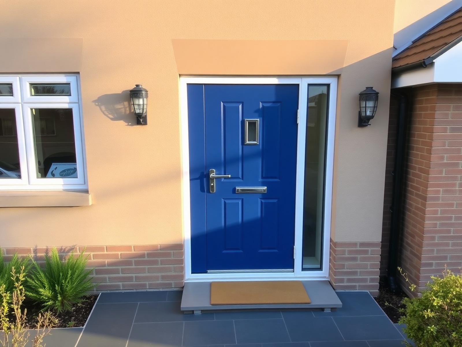 Six-panel royal blue with side-light